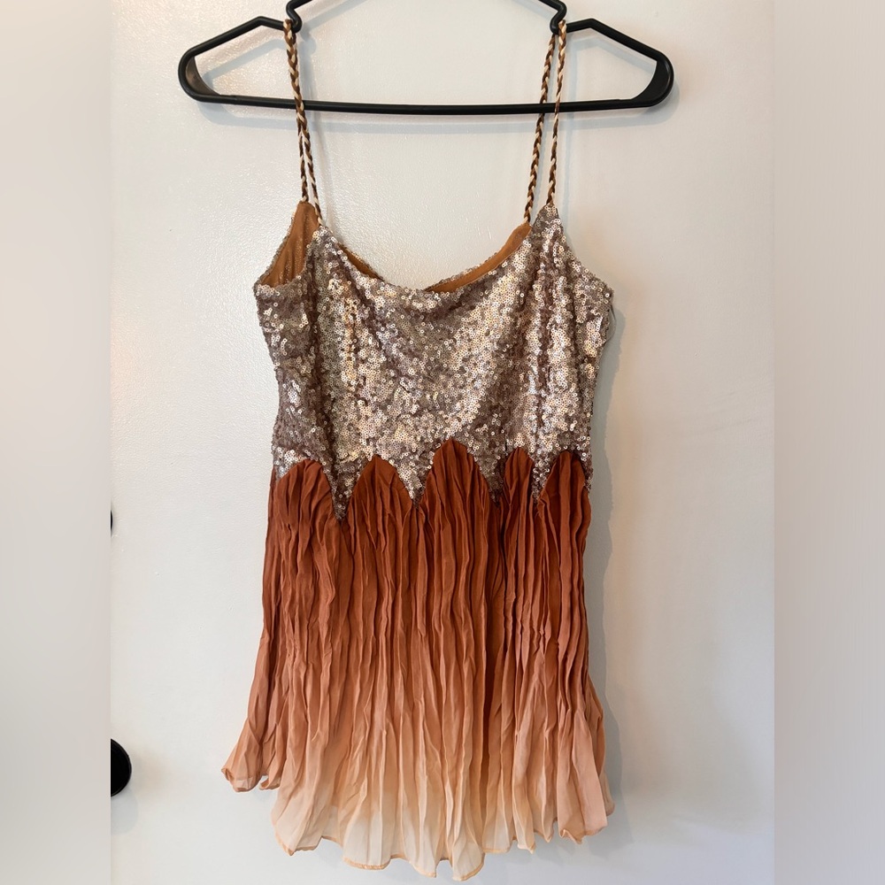 Y2K babydoll tank with sequins and ombré